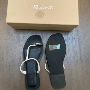 Madewell Two-Tone Black and Cream Sandals